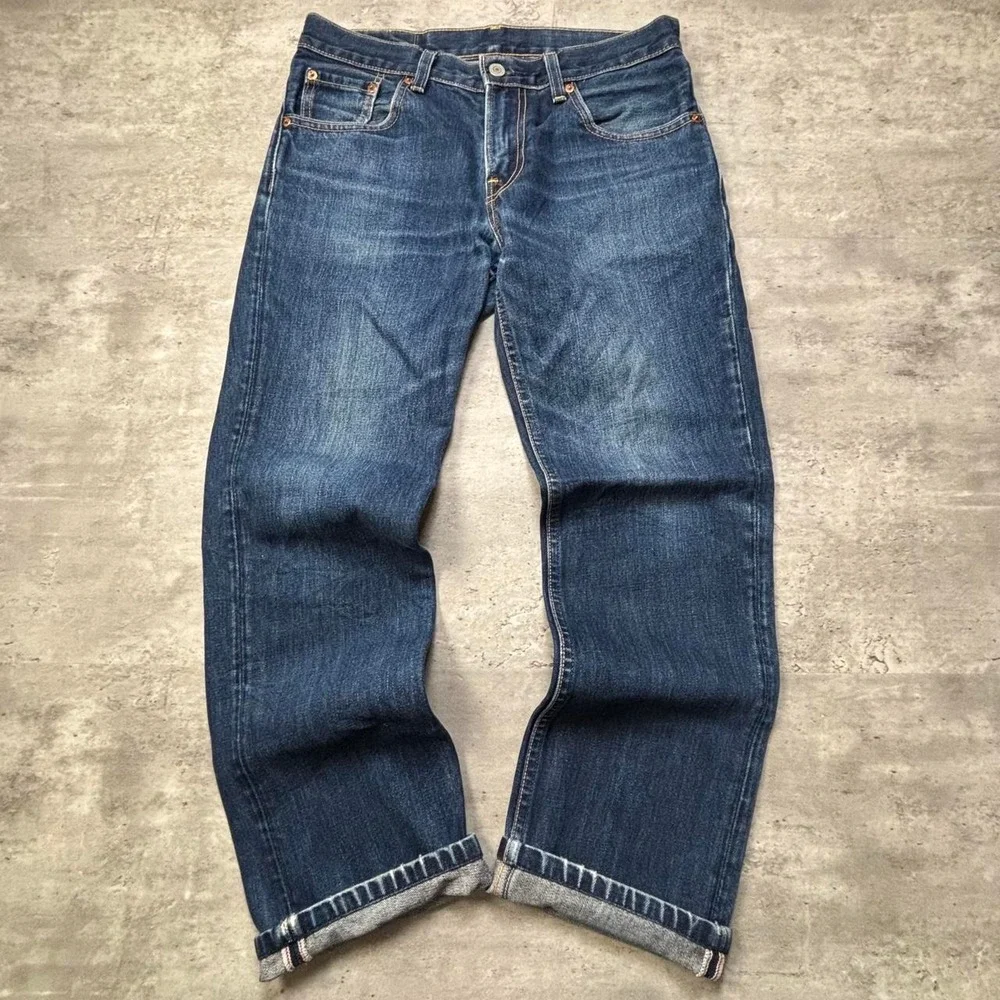 Levi's 511 Jeans Mens 30x28 Dark Wash Selvedge Vintage Slim Fit Denim